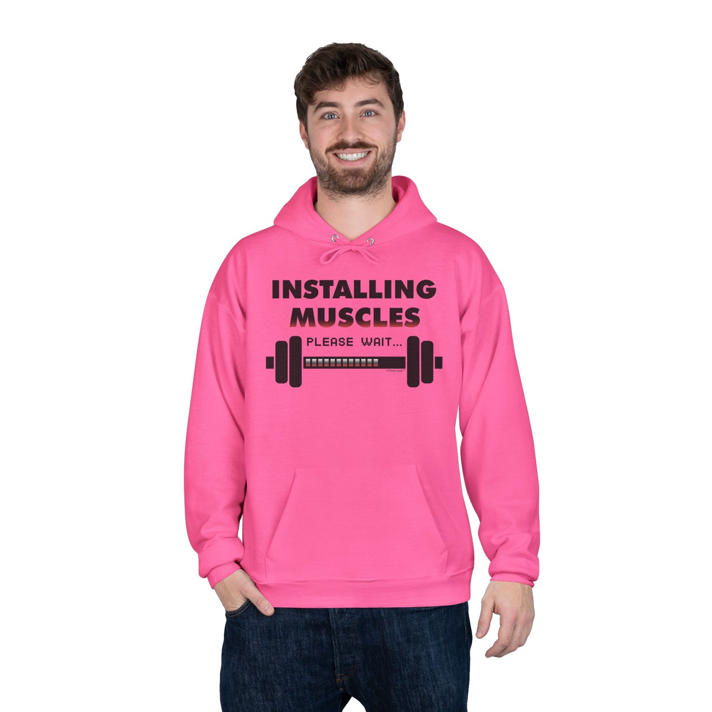 Installing Muscles Hoodie Sweatshirt Hooded Pullover by TOOLOUD