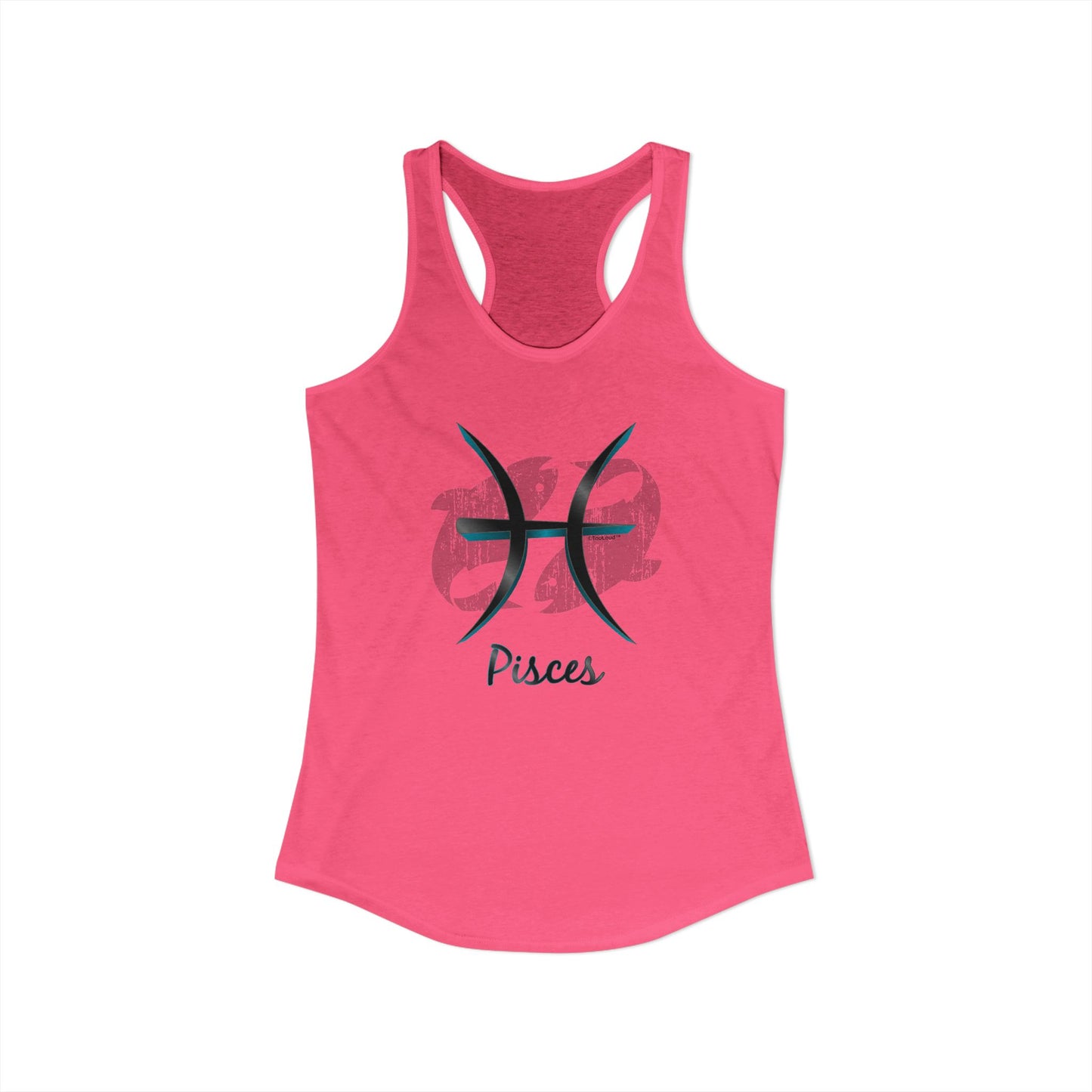 Pisces Symbol Women’s Petite Racerback Tank Top by TOOLOUD