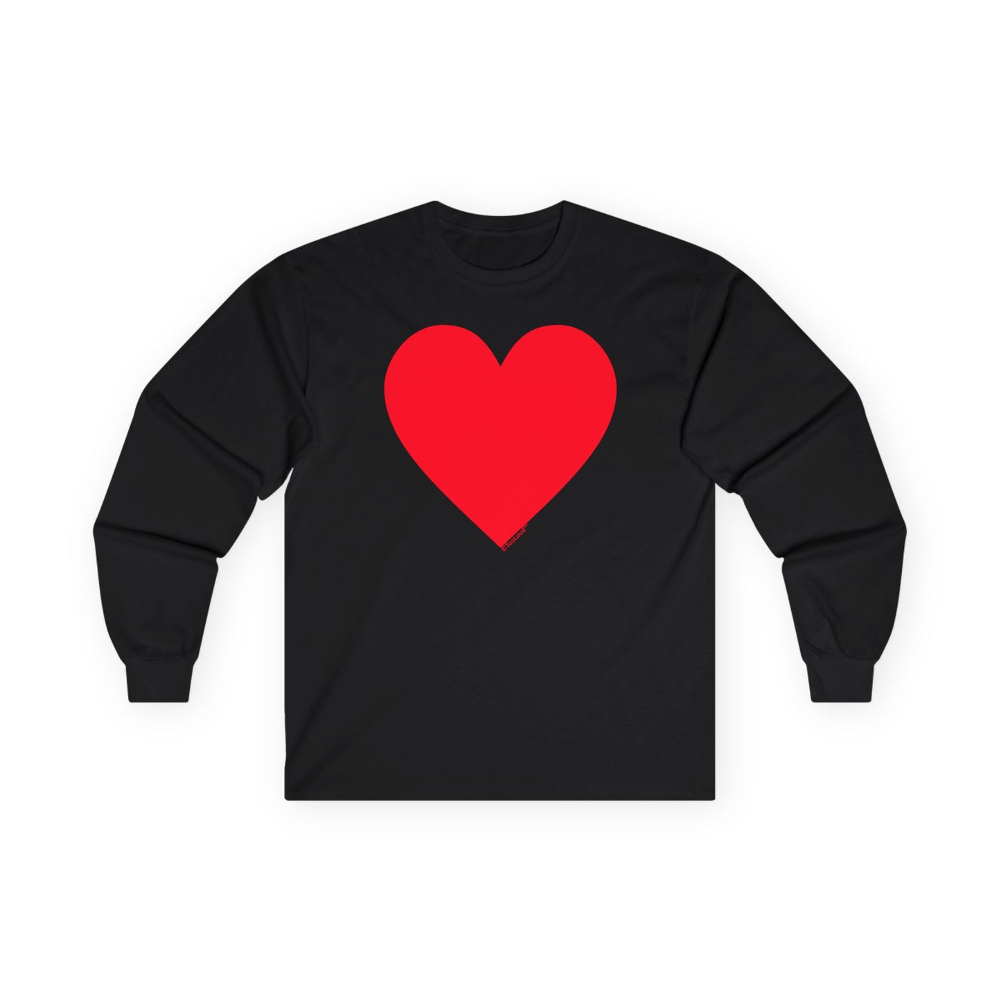 Big Red Heart Romantic Valentine's Day Adult Long Sleeve T-Shirt by TOOLOUD