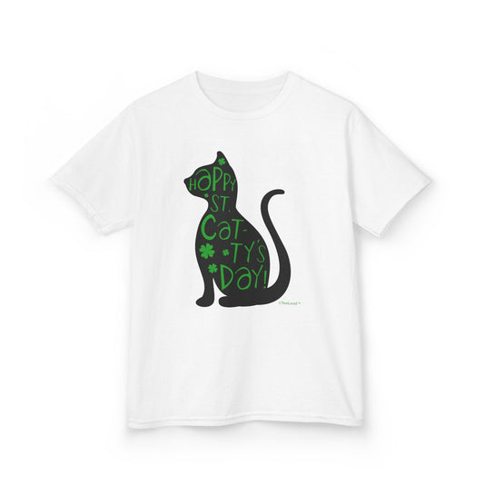 Happy St. Catty's Day - St. Patrick's Day Cat Children's T-Shirt by TOOLOUD