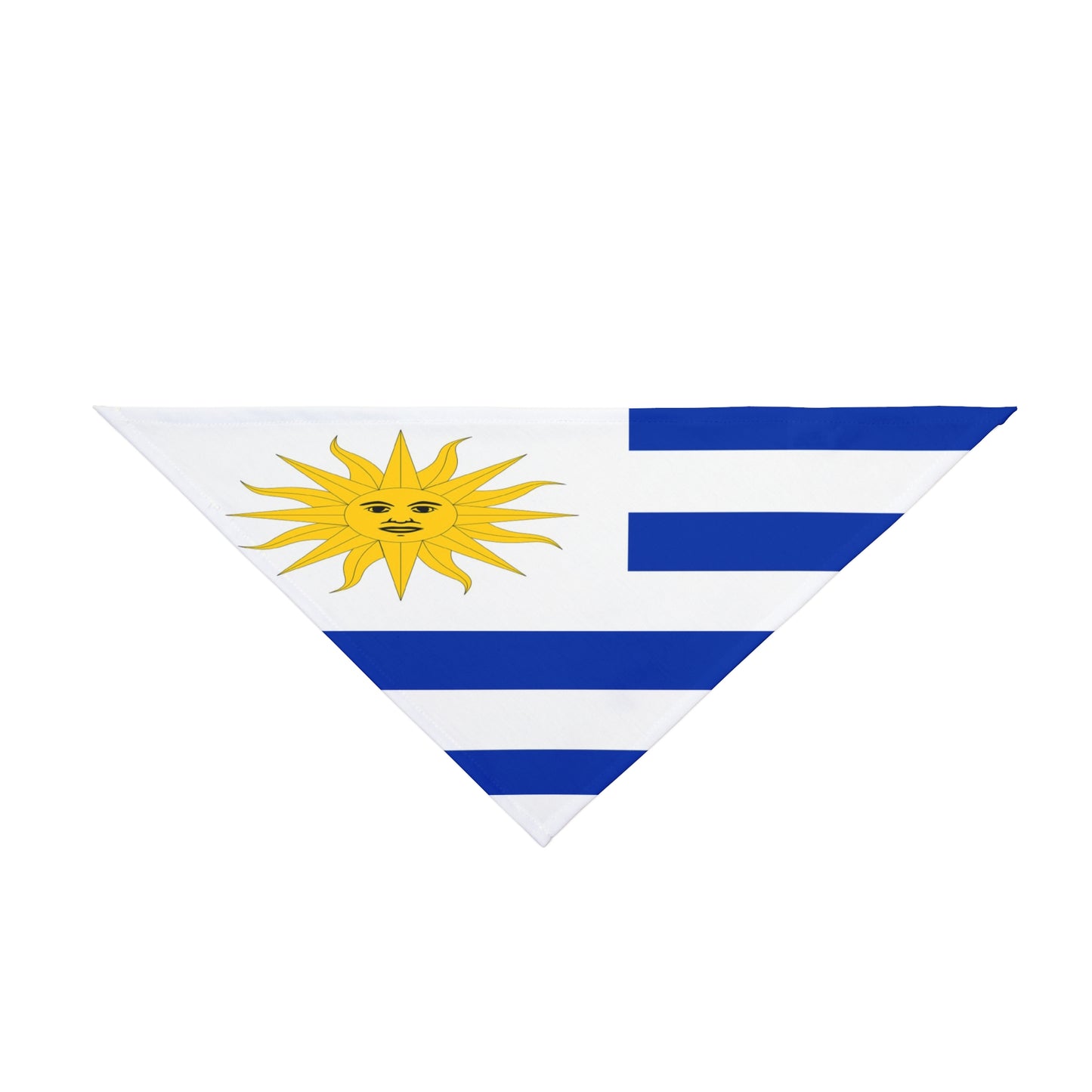 Uruguay Flag AOP Dog/Pet Bandana – 2 Sizes – White by TOOLOUD