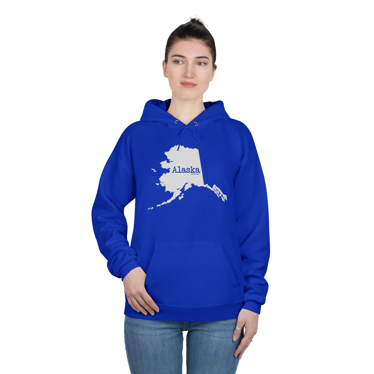 Alaska – United States Shape Dark Hoodie Sweatshirt by TOOLOUD