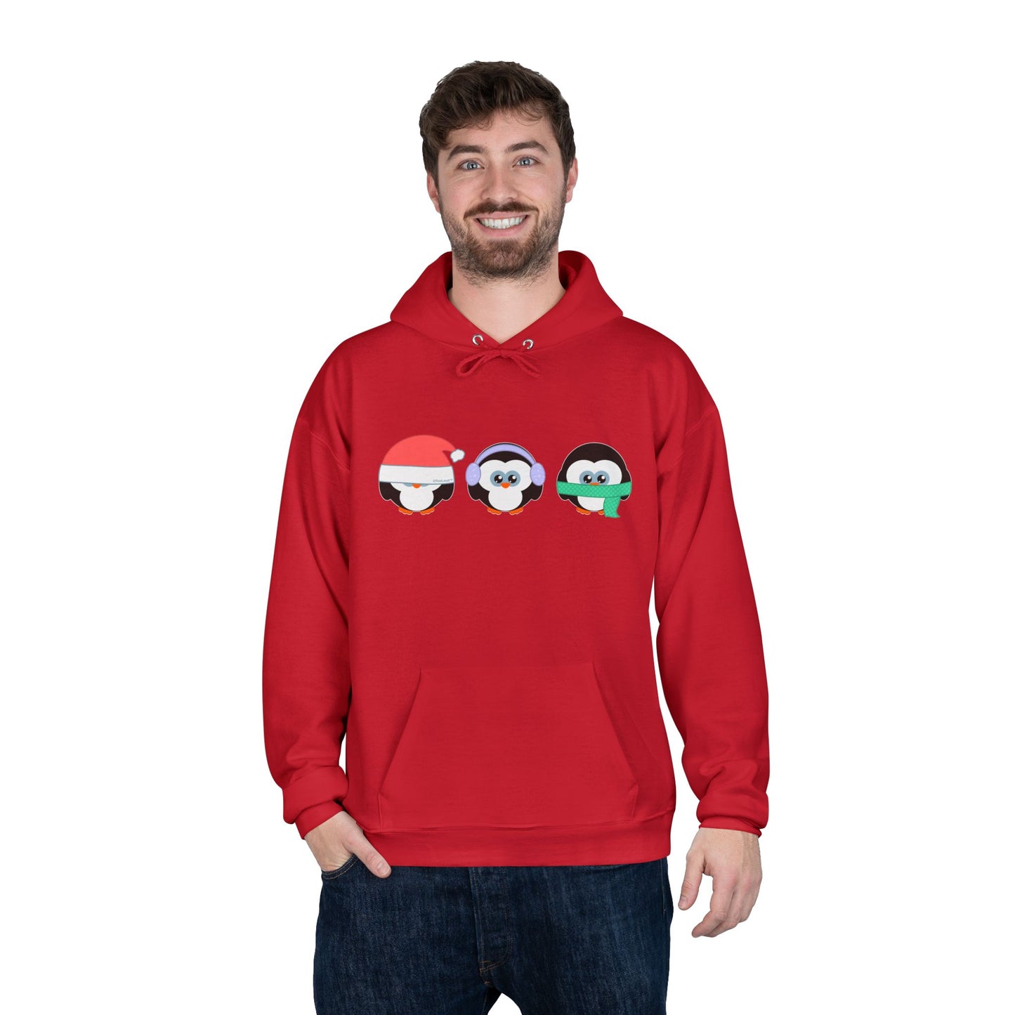 Christmas Penguins See No Evil Hear No Evil Speak No Evil Pullover Hoodie Sweatshirt by TOOLOUD