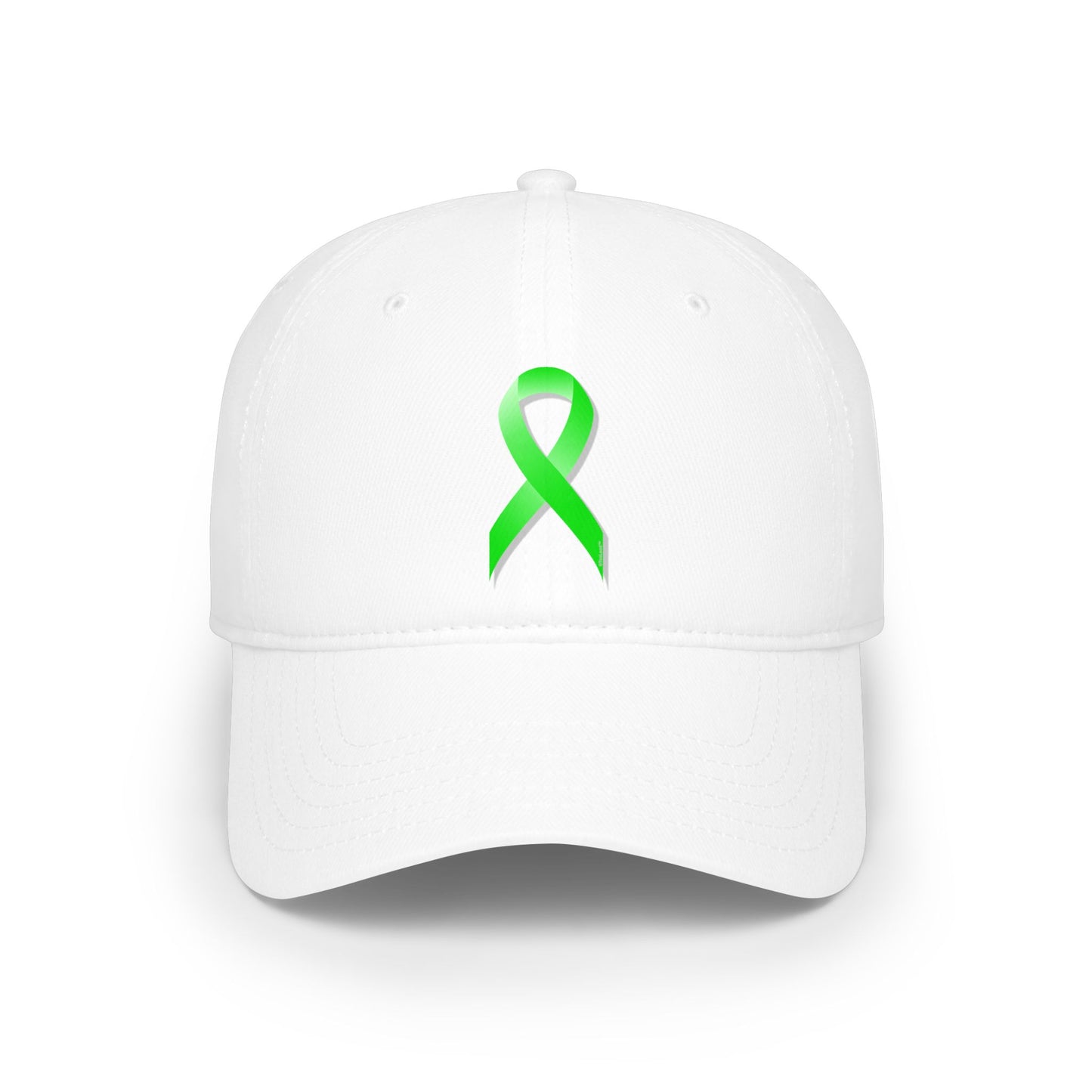 Lyme Disease Awareness Ribbon – Lime Green Adult DTG Baseball Cap Hat by TOOLOUD