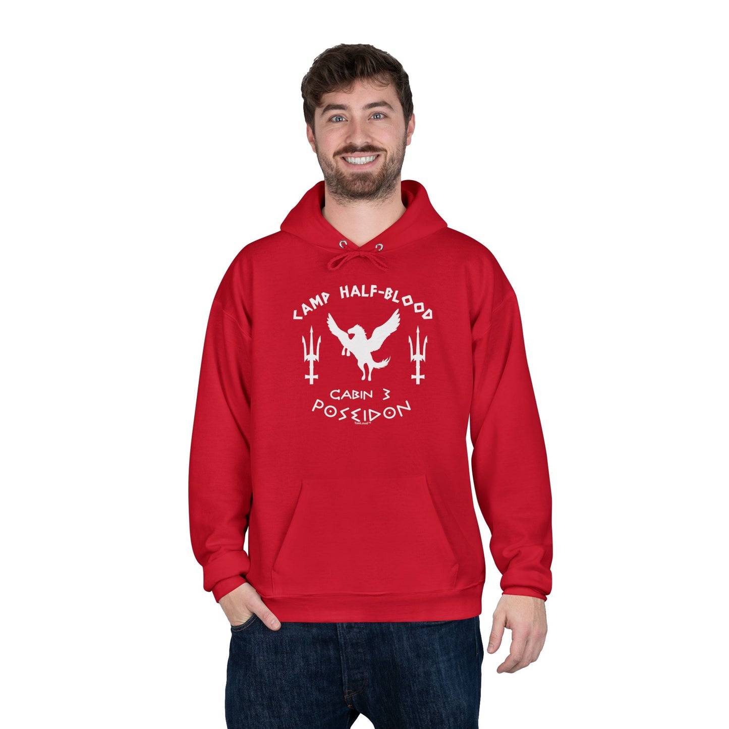 Cabin 3 Poseidon Camp Half Blood Dark Adult Hoodie Sweatshirt by TOOLOUD