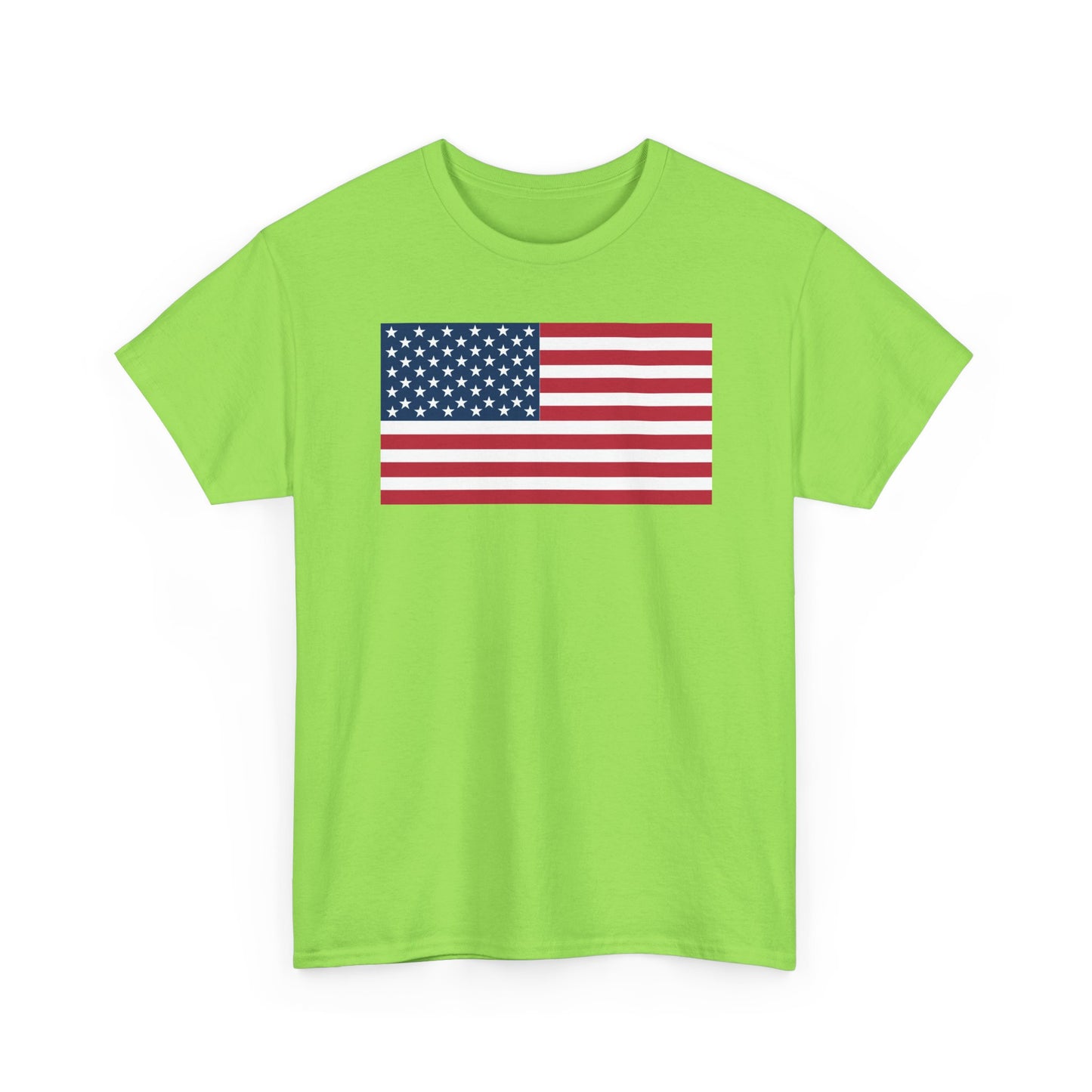 Patriotic American Flag Adult Cotton T-Shirt by TOOLOUD
