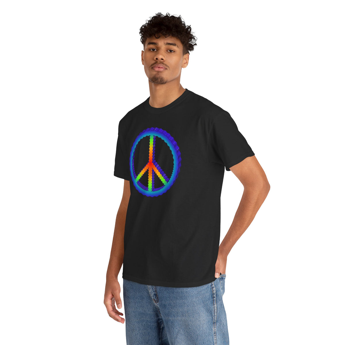Rainbow Peace Adult Dark T-Shirt by TOOLOUD