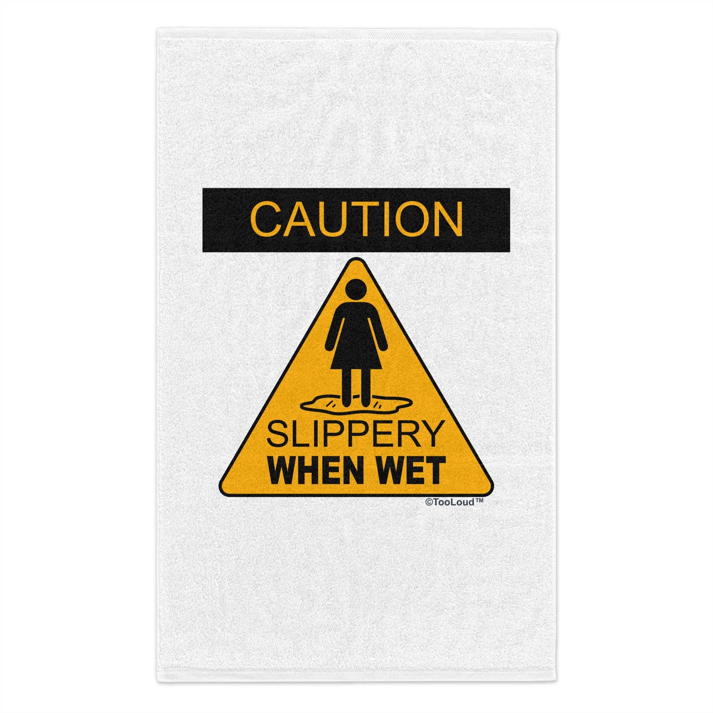 Slippery When Wet Micro Terry Sport Towel 11"x18" by TOOLOUD