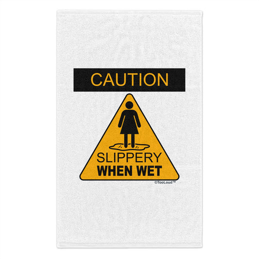Slippery When Wet Micro Terry Sport Towel 11"x18" by TOOLOUD