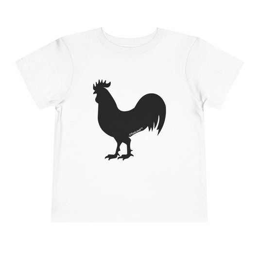 Rooster Silhouette Design Toddler T-Shirt by TOOLOUD