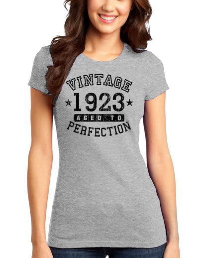 1923 - Vintage Birth Year Juniors T-Shirt-Womens Juniors T-Shirt-TooLoud-Heather-Gray-Small-Davson Sales
