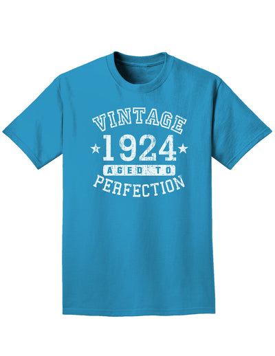 1924 - Vintage Birth Year Adult Dark T-Shirt-Mens T-Shirt-TooLoud-Turquoise-Small-Davson Sales