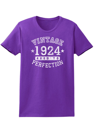 1924 - Vintage Birth Year Womens Dark T-Shirt-TooLoud-Purple-X-Small-Davson Sales