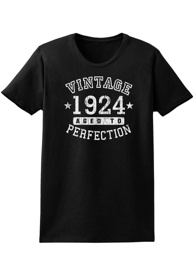 1924 - Vintage Birth Year Womens Dark T-Shirt-TooLoud-Black-X-Small-Davson Sales