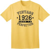 1926 - Adult Unisex Vintage Birth Year Aged To Perfection Birthday T-Shirt-Shirts-TooLoud-Yellow-Small-Davson Sales