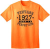 1927 - Adult Unisex Vintage Birth Year Aged To Perfection Birthday T-Shirt-TooLoud-Neon Orange-Small-Davson Sales