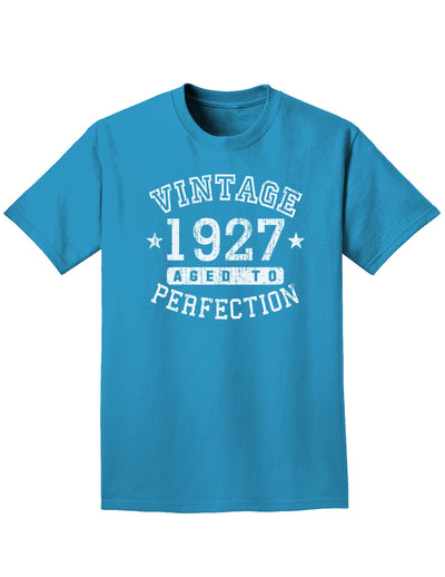 1927 - Vintage Birth Year Adult Dark T-Shirt-Mens T-Shirt-TooLoud-Turquoise-Small-Davson Sales