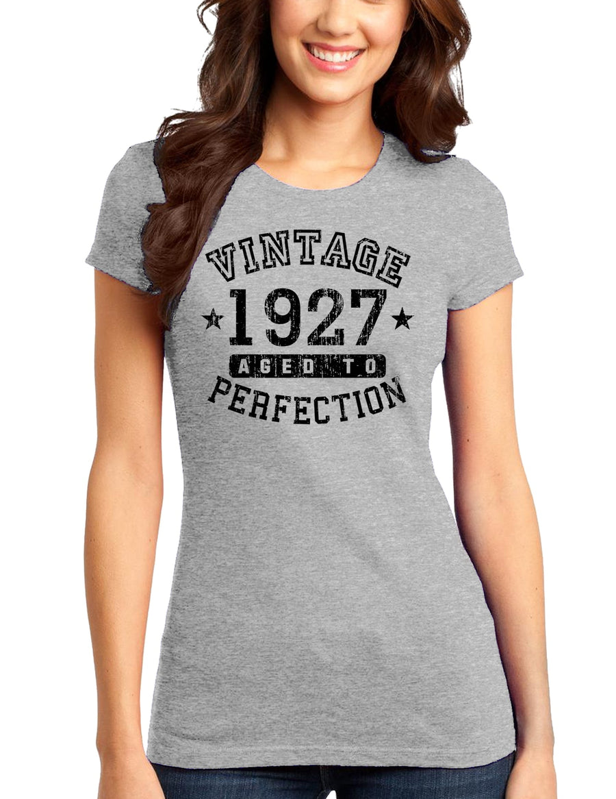 1927 - Vintage Birth Year Juniors T-Shirt-Womens Juniors T-Shirt-TooLoud-White-Small-Davson Sales