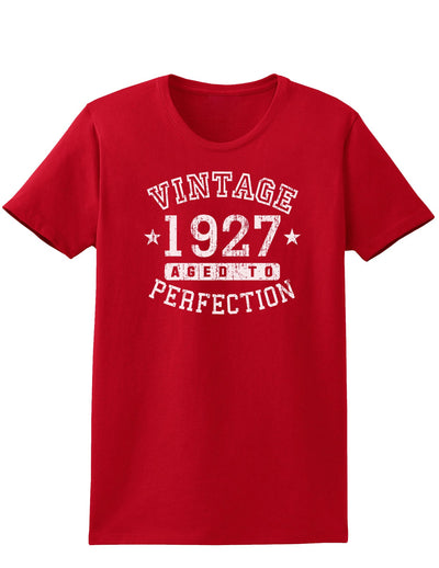 1927 - Vintage Birth Year Womens Dark T-Shirt-TooLoud-Red-X-Small-Davson Sales