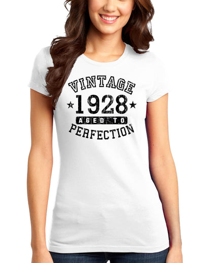 1928 - Vintage Birth Year Juniors T-Shirt-Womens Juniors T-Shirt-TooLoud-White-Small-Davson Sales