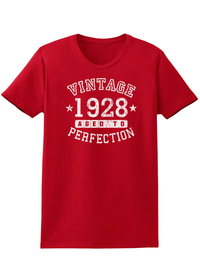 1928 - Vintage Birth Year Womens Dark T-Shirt-TooLoud-Red-X-Small-Davson Sales