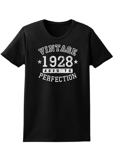 1928 - Vintage Birth Year Womens Dark T-Shirt-TooLoud-Black-X-Small-Davson Sales