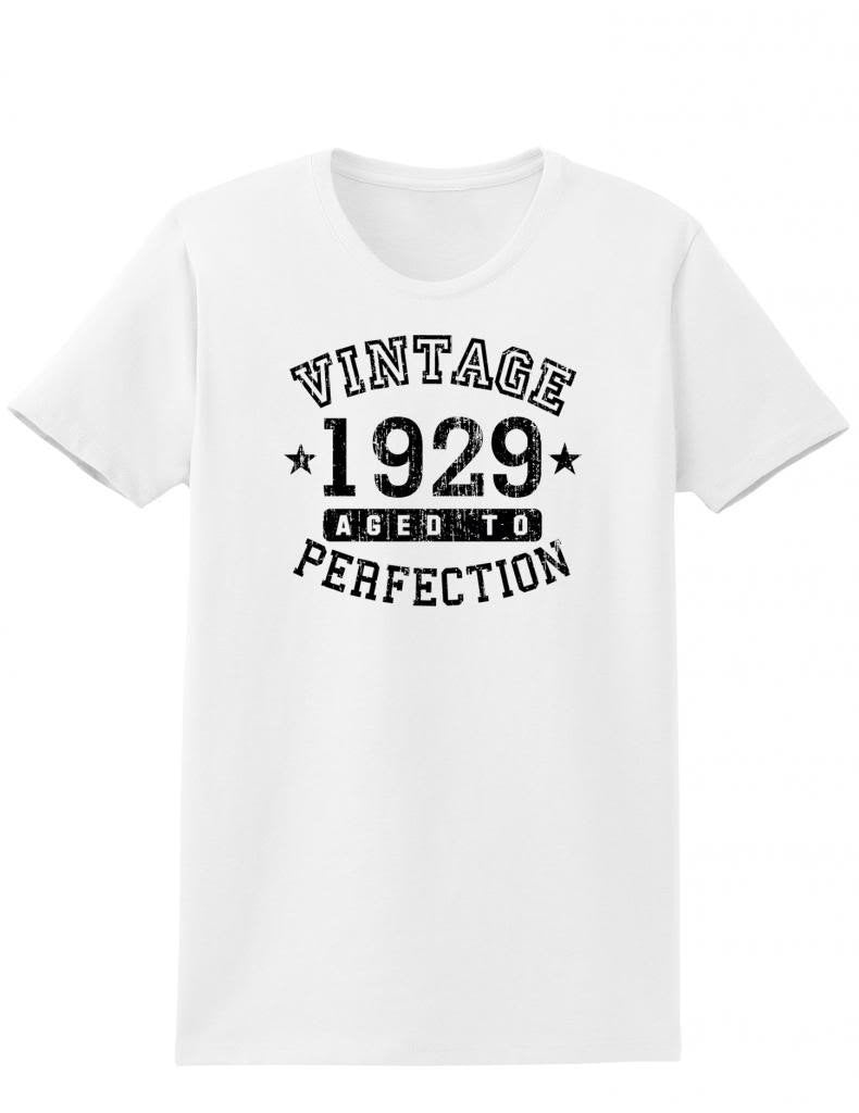 1929 - Ladies Vintage Birth Year Aged To Perfection Birthday T-Shirt-TooLoud-White-XX-Large-Davson Sales