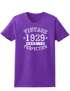 1929 - Vintage Birth Year Womens Dark T-Shirt-TooLoud-Purple-X-Small-Davson Sales