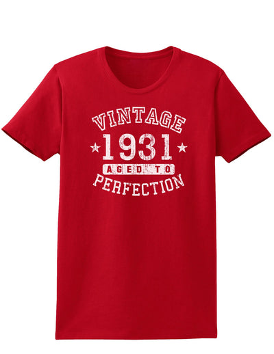 1931 - Vintage Birth Year Womens Dark T-Shirt-TooLoud-Red-X-Small-Davson Sales