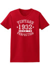 1932 - Vintage Birth Year Womens Dark T-Shirt-TooLoud-Red-X-Small-Davson Sales