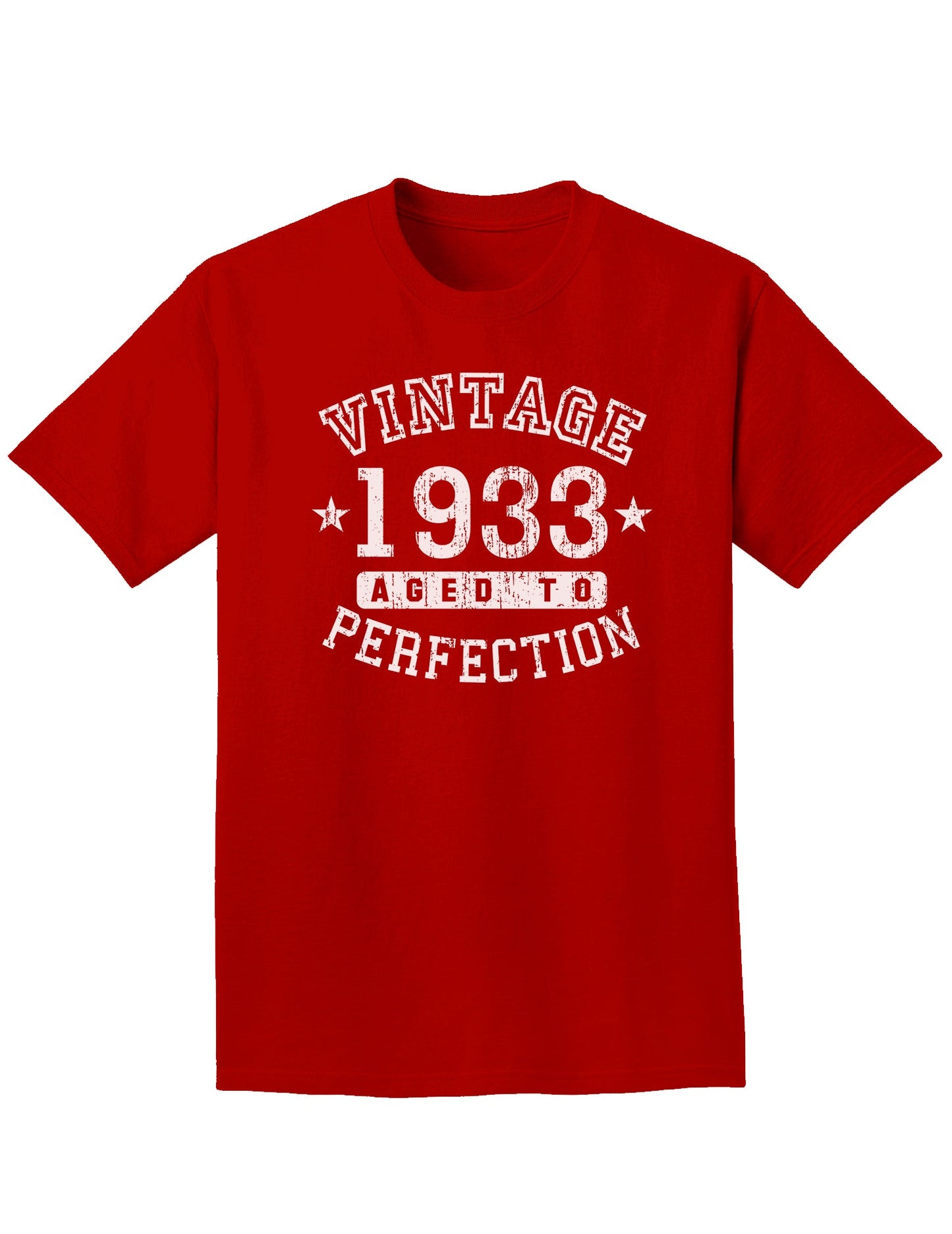 1933 - Vintage Birth Year Adult Dark T-Shirt-Mens T-Shirt-TooLoud-Red-Small-Davson Sales