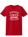 1933 - Vintage Birth Year Womens Dark T-Shirt-TooLoud-Red-X-Small-Davson Sales