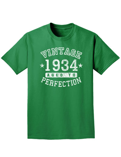 1934 - Vintage Birth Year Adult Dark T-Shirt-Mens T-Shirt-TooLoud-Kelly-Green-Small-Davson Sales