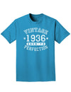 1936 - Vintage Birth Year Adult Dark T-Shirt-Mens T-Shirt-TooLoud-Turquoise-Small-Davson Sales