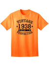 1938 - Adult Unisex Vintage Birth Year Aged To Perfection Birthday T-Shirt-TooLoud-Neon Orange-XXX-Large-Davson Sales