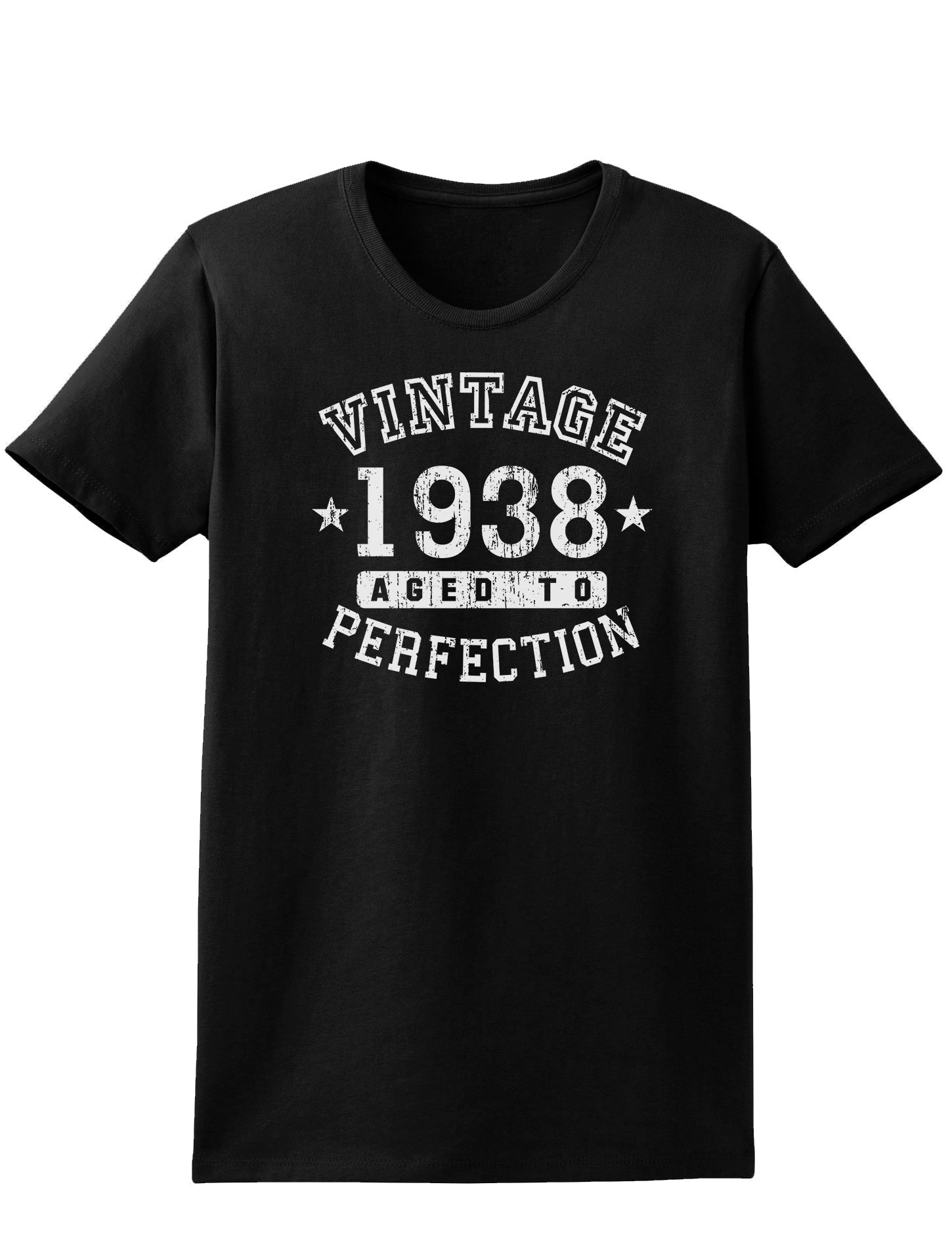1938 - Vintage Birth Year Womens Dark T-Shirt-TooLoud-Black-X-Small-Davson Sales