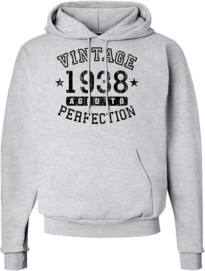 1938 - Vintage Birth Year Hoodie Sweatshirt - Adult-Hoodie-Davson Sales-Small-Ash-Grey-Davson Sales