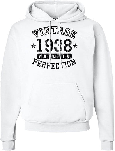 1938 - Vintage Birth Year Hoodie Sweatshirt - Adult-Hoodie-Davson Sales-Small-White-Davson Sales