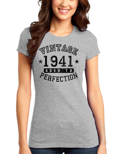 1941 - Vintage Birth Year Juniors T-Shirt-Womens Juniors T-Shirt-TooLoud-Heather-Gray-Small-Davson Sales