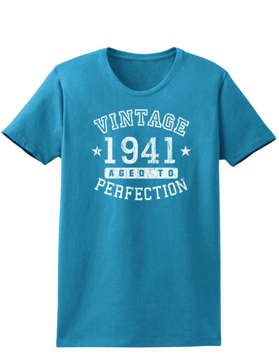 1941 - Vintage Birth Year Womens Dark T-Shirt-TooLoud-Turquoise-X-Small-Davson Sales