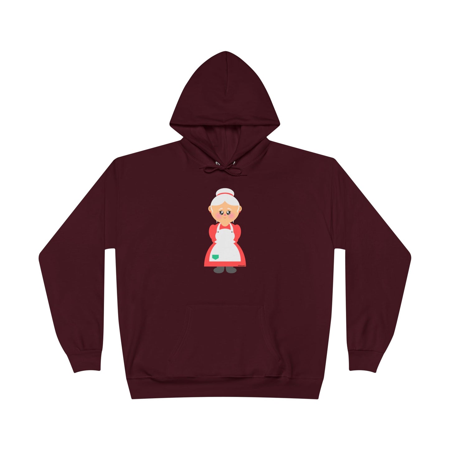 Cute Mrs. Santa Claus Christmas Adult Pullover Hoodie Sweatshirt by TOOLOUD