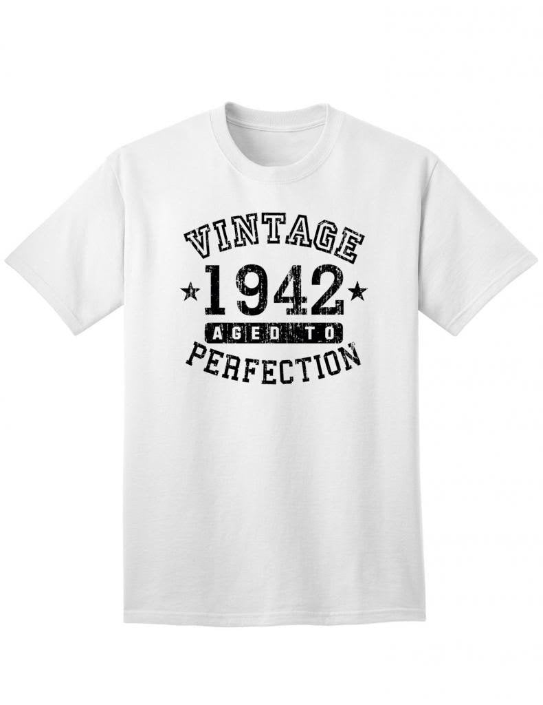 1942 - Adult Unisex Vintage Birth Year Aged To Perfection Birthday T-Shirt-TooLoud-Light Blue-XXX-Large-Davson Sales