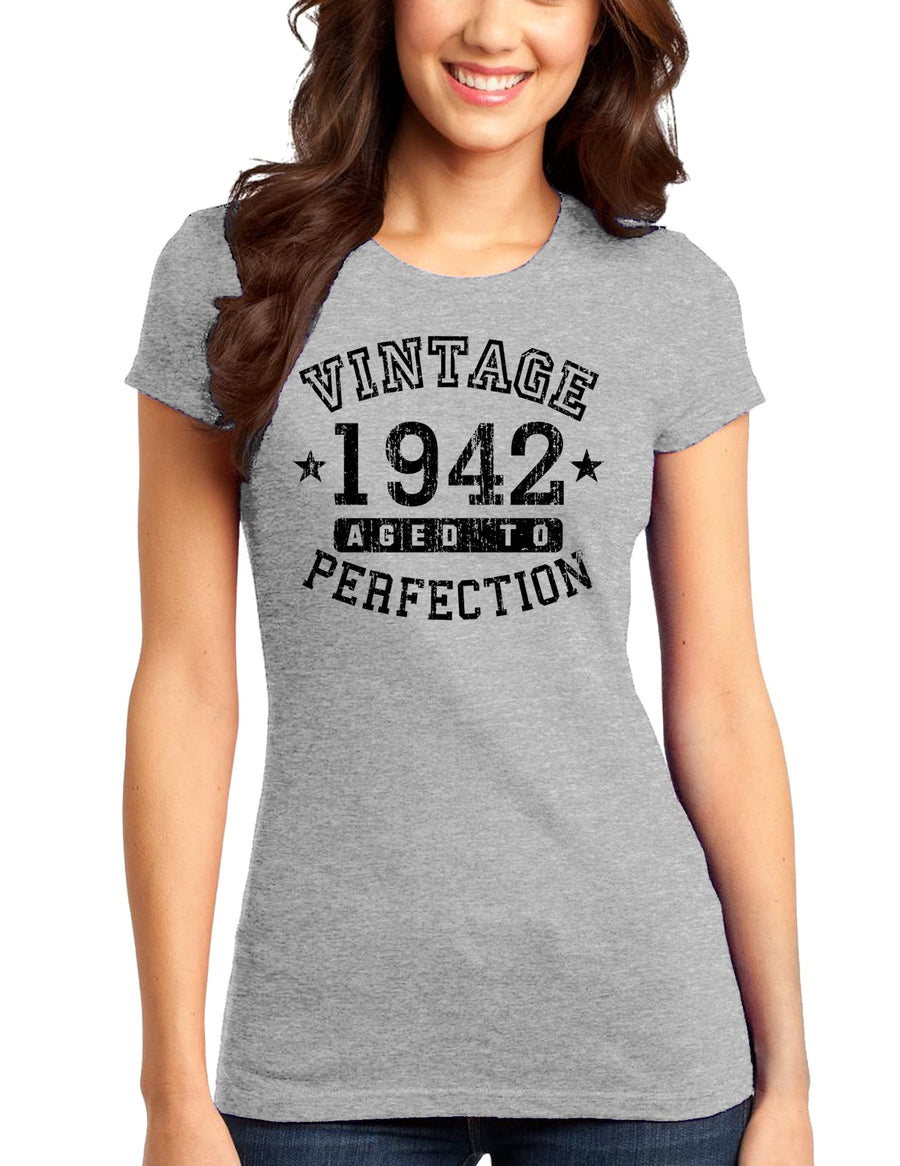 1942 - Vintage Birth Year Juniors T-Shirt-Womens Juniors T-Shirt-TooLoud-White-Small-Davson Sales