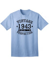 1943 - Adult Unisex Vintage Birth Year Aged To Perfection Birthday T-Shirt-TooLoud-Light Blue-XXX-Large-Davson Sales