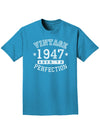1947 - Vintage Birth Year Adult Dark T-Shirt-Mens T-Shirt-TooLoud-Turquoise-Small-Davson Sales