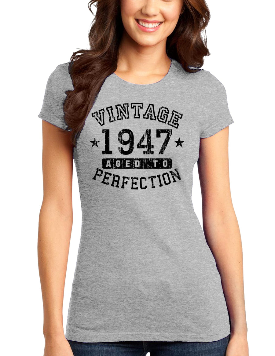 1947 - Vintage Birth Year Juniors T-Shirt-Womens Juniors T-Shirt-TooLoud-White-Small-Davson Sales