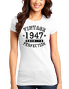 1947 - Vintage Birth Year Juniors T-Shirt-Womens Juniors T-Shirt-TooLoud-White-Small-Davson Sales