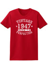 1947 - Vintage Birth Year Womens Dark T-Shirt-TooLoud-Red-X-Small-Davson Sales