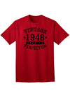 1948 - Adult Unisex Vintage Birth Year Aged To Perfection Birthday T-Shirt-TooLoud-Red-XXX-Large-Davson Sales