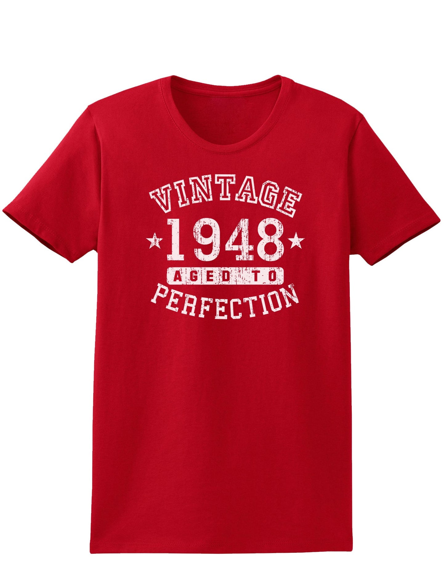 1948 - Vintage Birth Year Womens Dark T-Shirt-TooLoud-Red-X-Small-Davson Sales